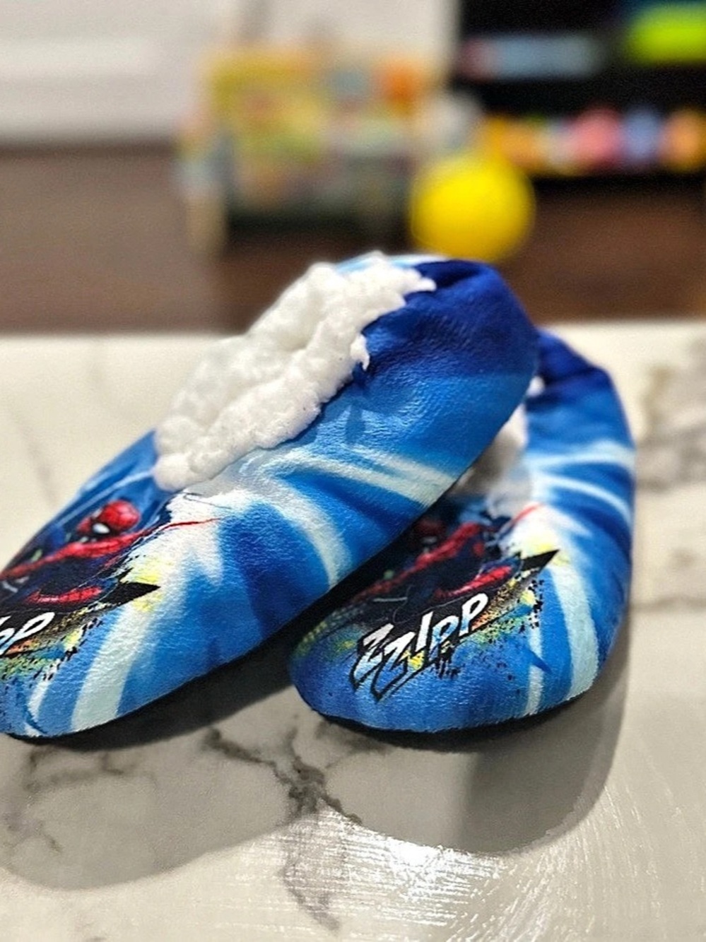 Marvel Blue & White Slippers Brand New
